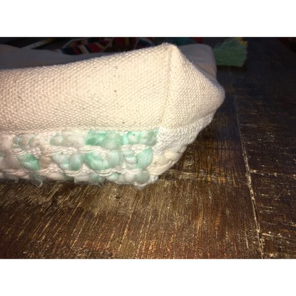 Katydid Textured Boho Large Tote Bag Multicolor Ivory Tassel Beachy Bright Fun - Picture 5 of 8